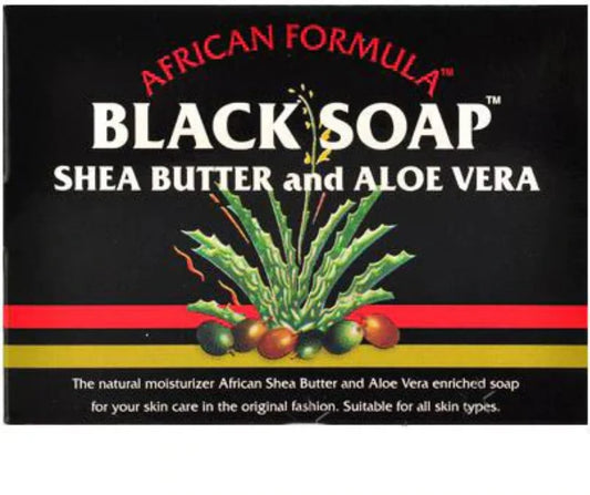 African Black Soap Shea Butter and Aloe Vera, 3.5 Oz
